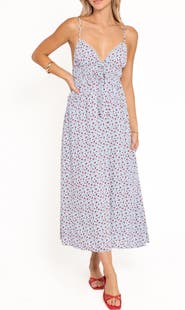 Petal & Pup Freesia Ditsy Floral Deep V-Neck Midi Dress