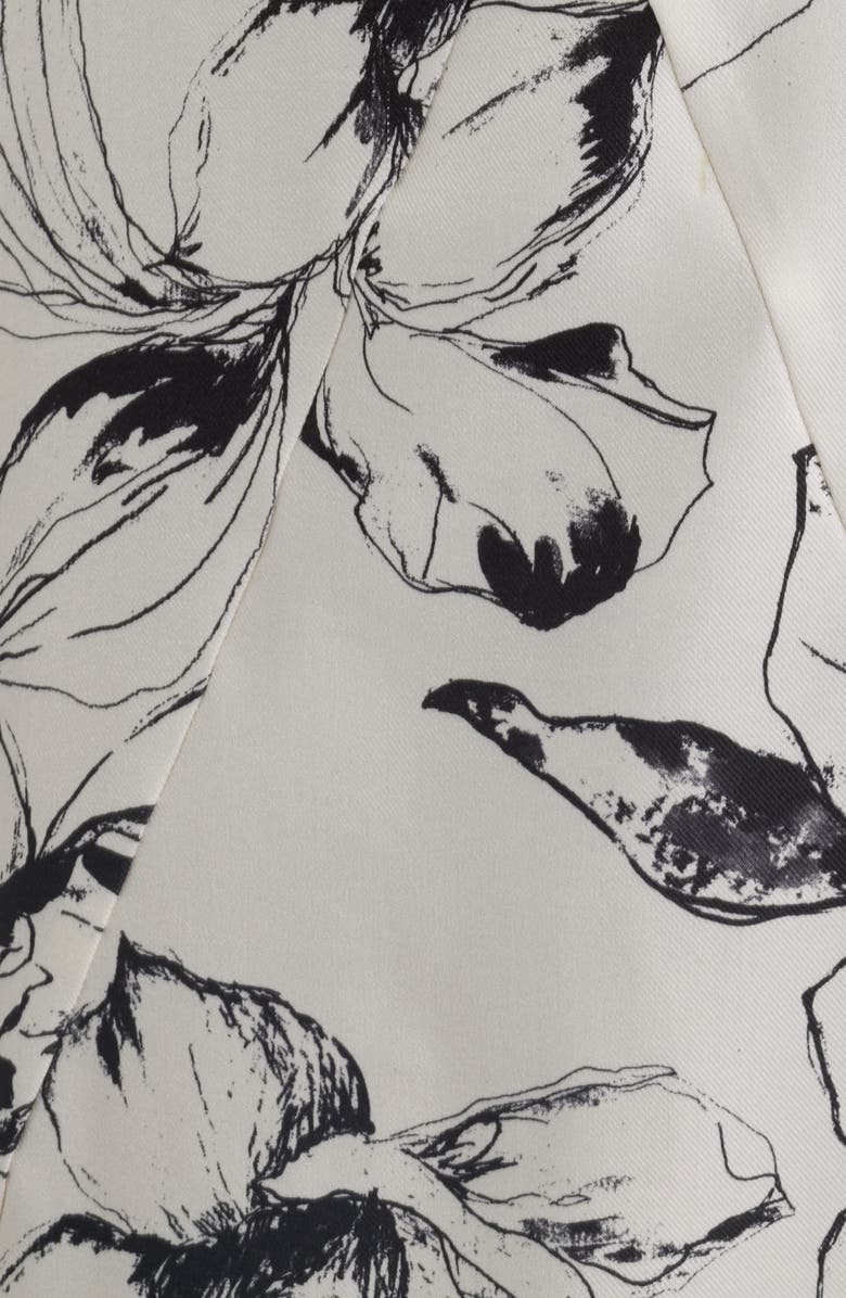 Open Edit Halter Maxi Dress, Alternate, color, Ivory- Black Flowers