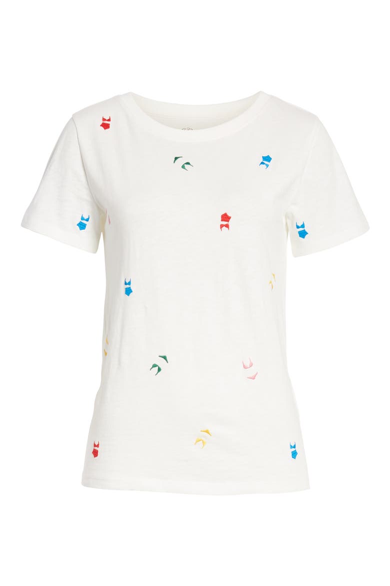 Embroidered Bikinis Tee, Alternate, color, IVORY