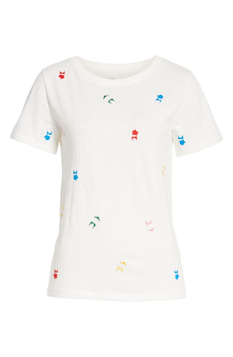 J.Crew Embroidered Bikinis Tee, Alternate, color,
