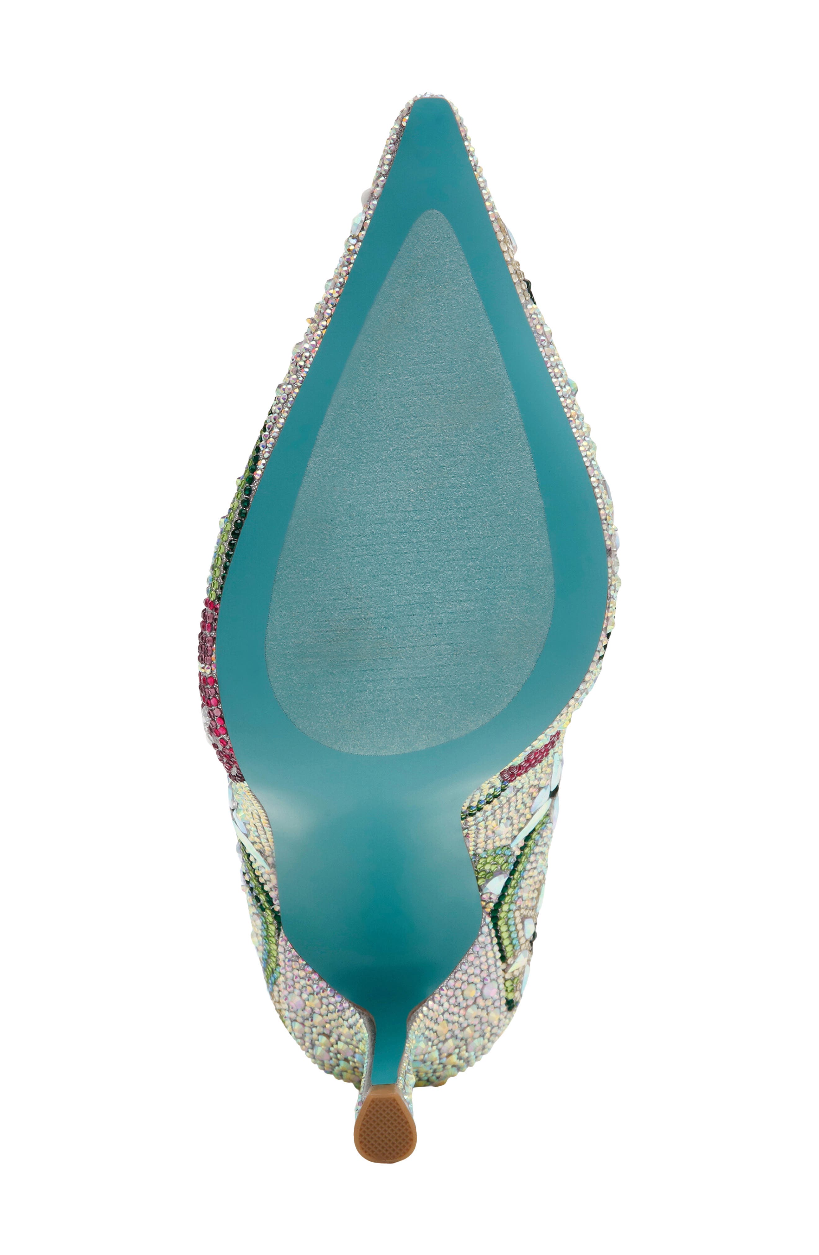 Brice Crystal Floral Pump, Alternate, color, RHINESTONE FLORAL