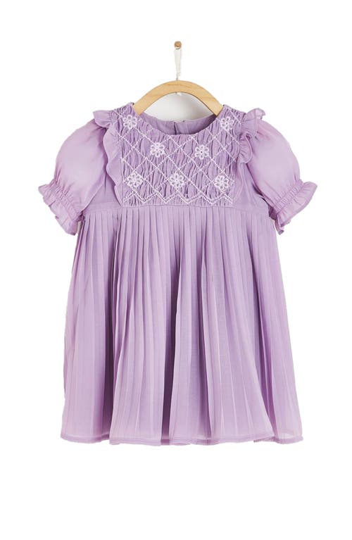 Babycottons Elegant Poppy Pleated Dress For Infant in Purple  product