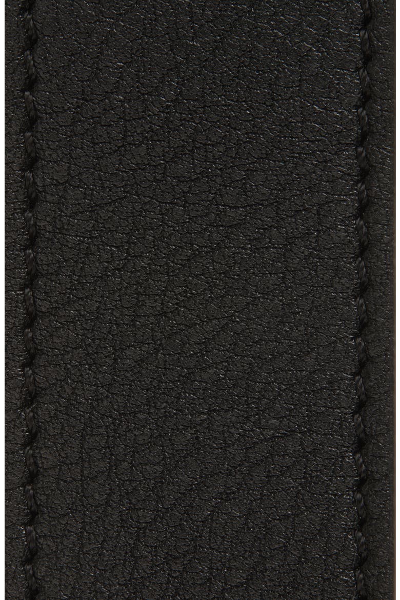 VLOGO Buckle Reversible Leather Belt, Alternate, color, BLACK/ CAMEL