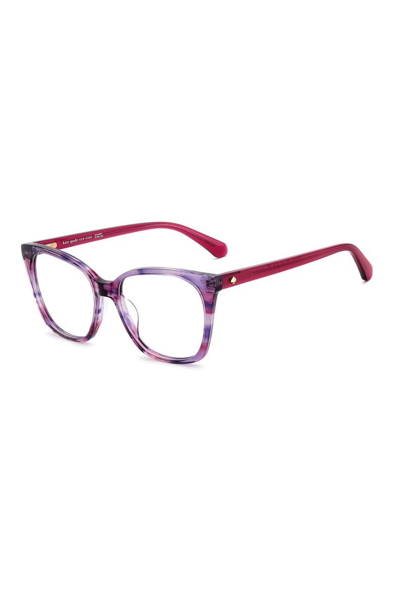 taya 52mm square optical glasses, Alternate, color, STRIPED BURGUNDY VIOLET
