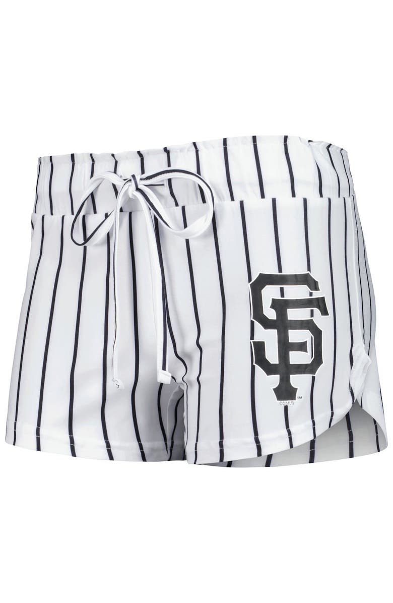 CONCEPTS SPORT Women's Concepts Sport White San Francisco Giants Reel Pinstripe Tank Top & Shorts Sleep Set, Alternate, color, White