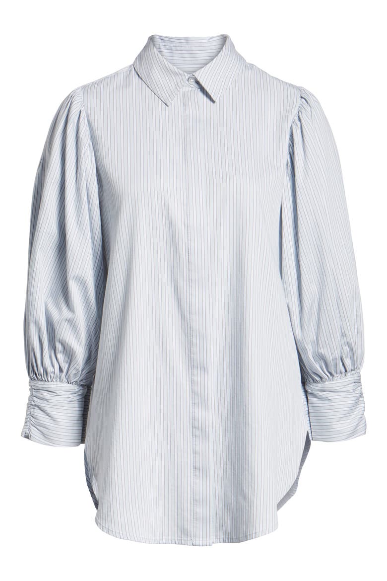 Full Sleeve Stripe Shirt (Nordstrom Exclusive), Alternate, color, BLUE ICE SN TIE STRIPE