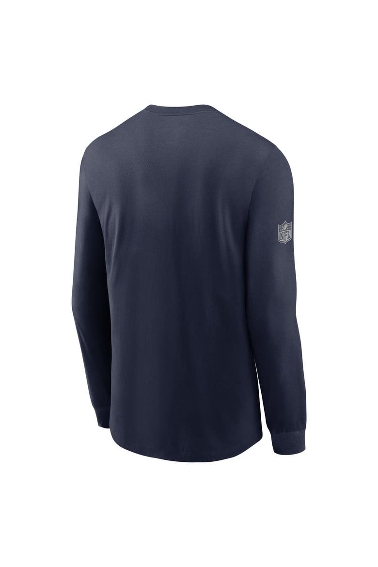 Men's Nike Navy Dallas Cowboys Sideline Bold Arch Star Dri-FIT Long Sleeve T-Shirt, Alternate, color, Navy
