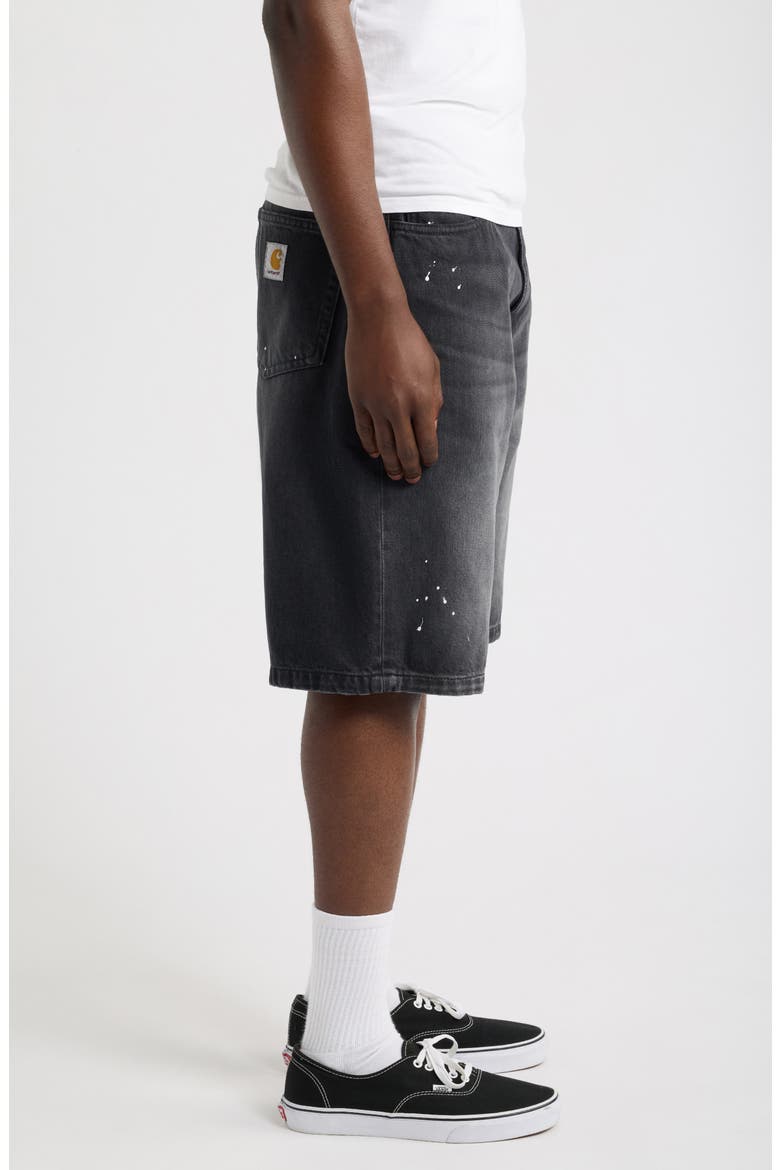 Landon Denim Shorts, Alternate, color, BLACK (DESTROY WASH, SPLATTER)