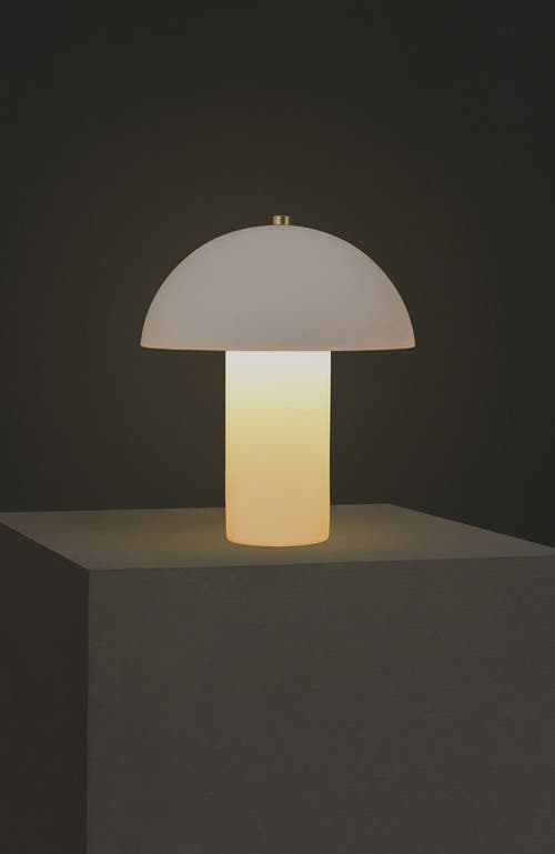 Brightech Alba 10" Cream Ceramic Led Desk Lamp In White
