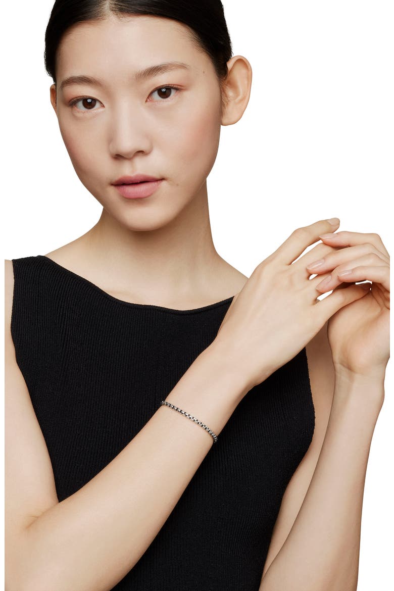 Bel Aire Collection® Sterling Silver Bracelet with 14K Yellow Gold, 4mm, Alternate, color, SILVER/ GOLD
