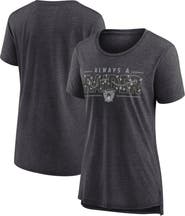 Nike Women's Nike Charcoal Las Vegas Raiders Vintage Graphic Tri-Blend Scoop Neck T-Shirt