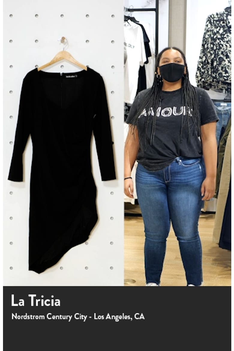 Long Sleeve Asymmetrical Cocktail Dress video