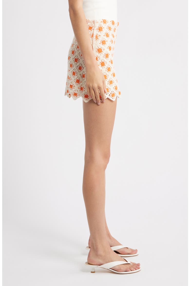 Cameron Crochet Miniskirt, Alternate, color, ORANGE
