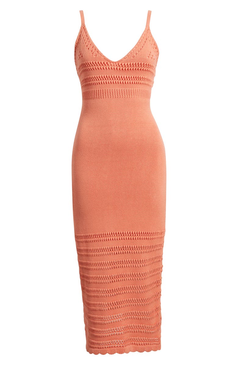 Cleobella Millicent Knit Midi Dress, Alternate, color, Coral Peach