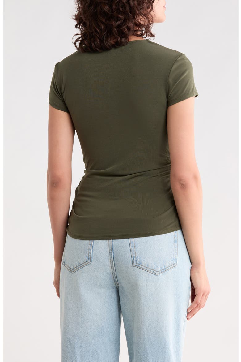 Layered Ruched Top, Alternate, color, OLIVE