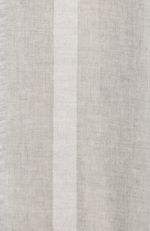 Vince Wool & Cashmere Stripe Scarf In Gray