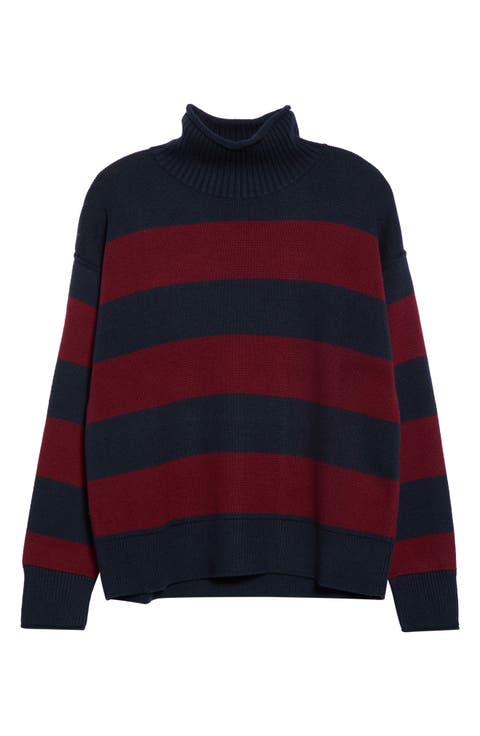 Maggie Rollneck Striped Sweater