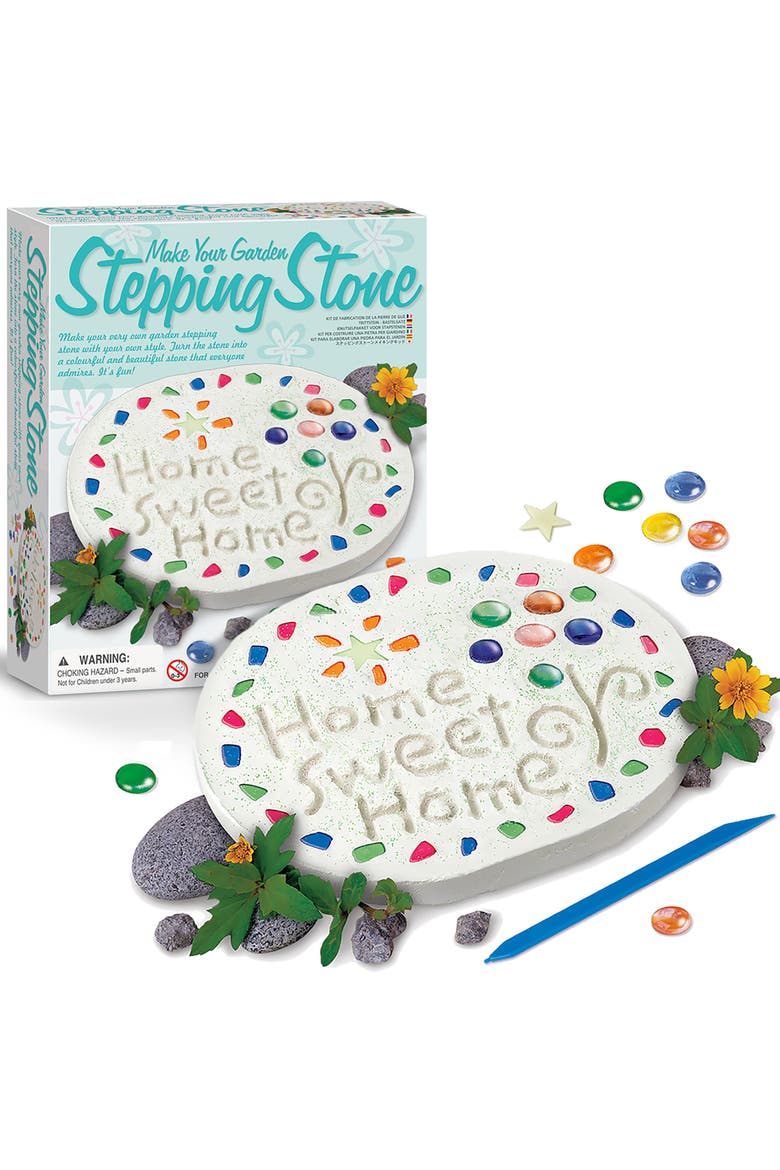 Make Your Garden Stepping Stone Ceramic Yard Decor Kit, Alternate, color, Multicolored