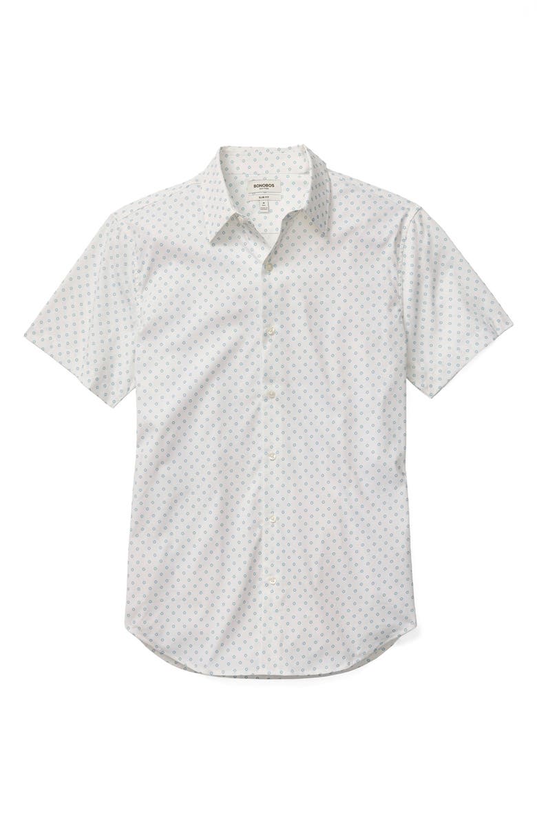 Bonobos Geo Print Tech Short Sleeve Button-Up Shirt, Alternate, color, June Geo C53
