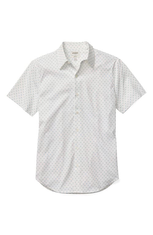 Bonobos Geo Print Tech Short Sleeve Button-up Shirt In White