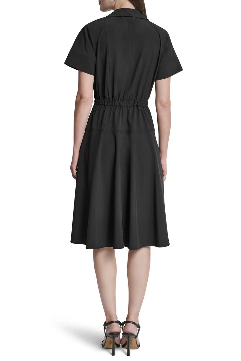 Commuter Fit and Flare Dress, Alternate, color, BLACK