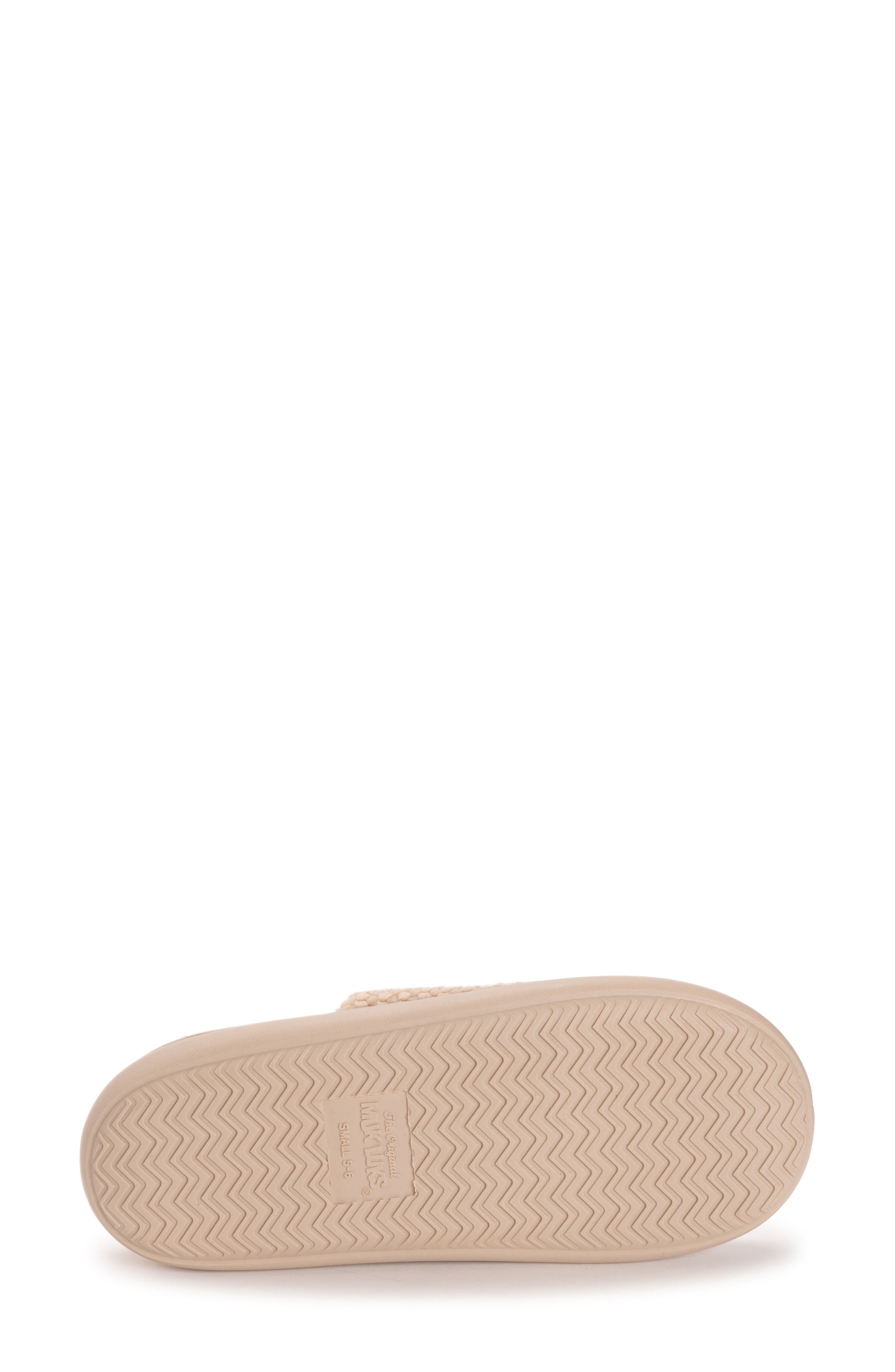 MUK LUKS Marsai Faux Shearling Slipper, Alternate, color, Wheat Knit