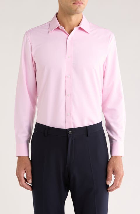 Stripe Jacquard Button-Up Shirt