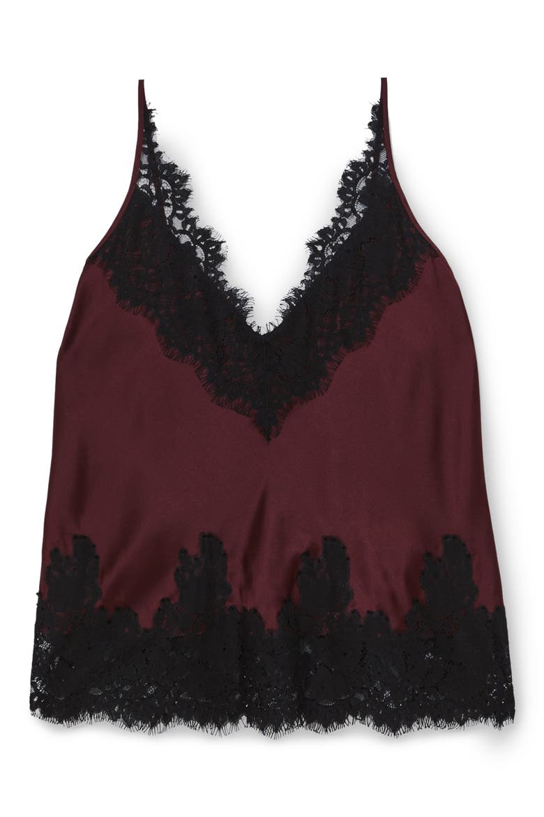 Rowan Silk Camisole, Alternate, color, BURGUNDY