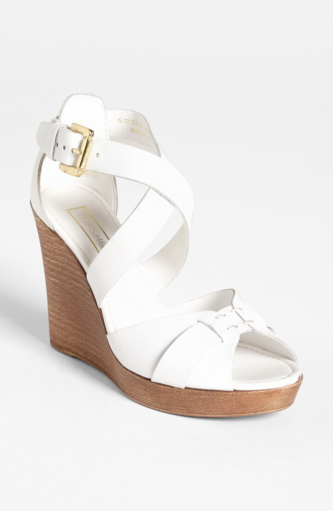 'Whippie' Wedge Sandal, Main, color, WHITE