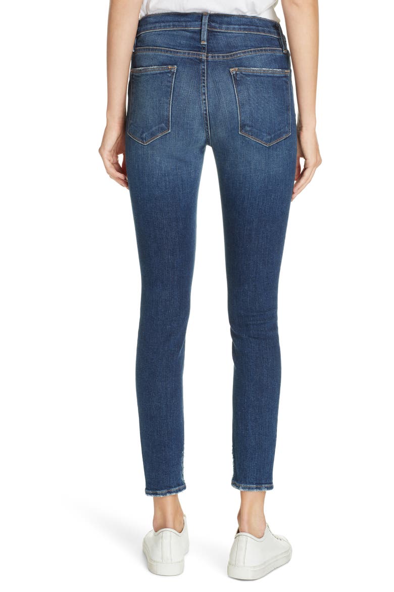 Le High Skinny Ankle Jeans, Alternate, color, REDGRAVE