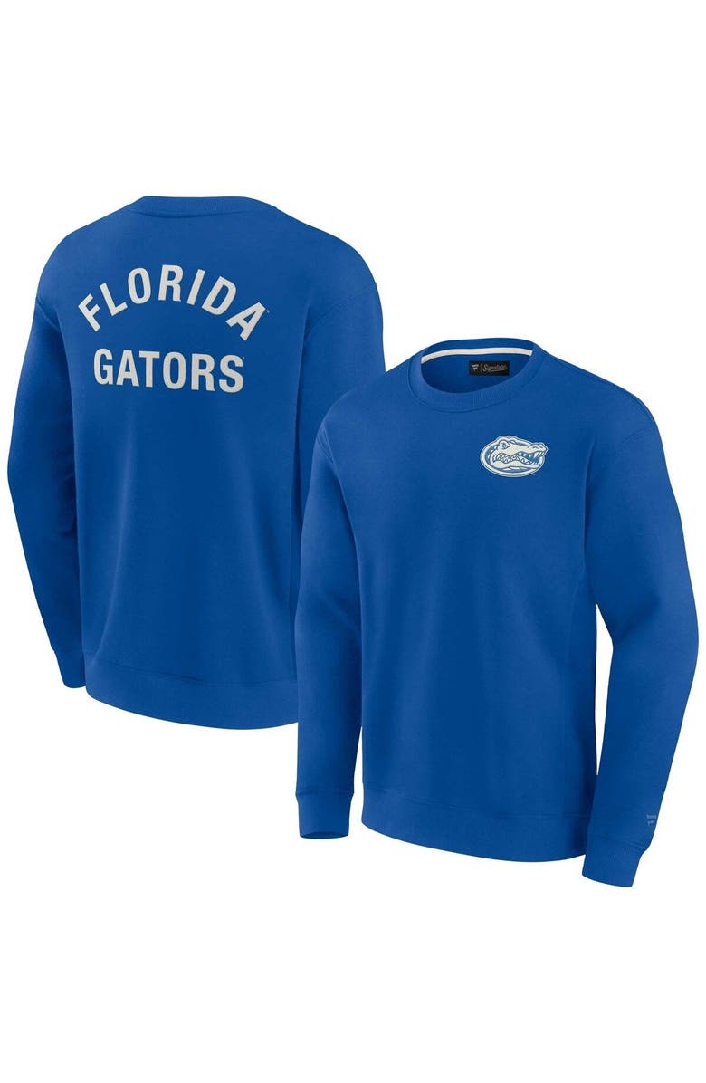 Fanatics Signature Unisex Fanatics Royal Florida Gators Super Soft Pullover Crew Sweatshirt, Main, color, Royal