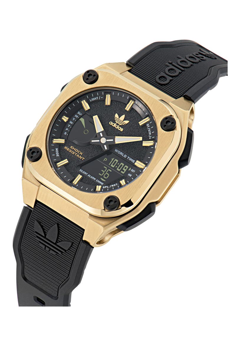 City Tech One Resin Strap Watch, 45mm, Alternate, color, BLACK