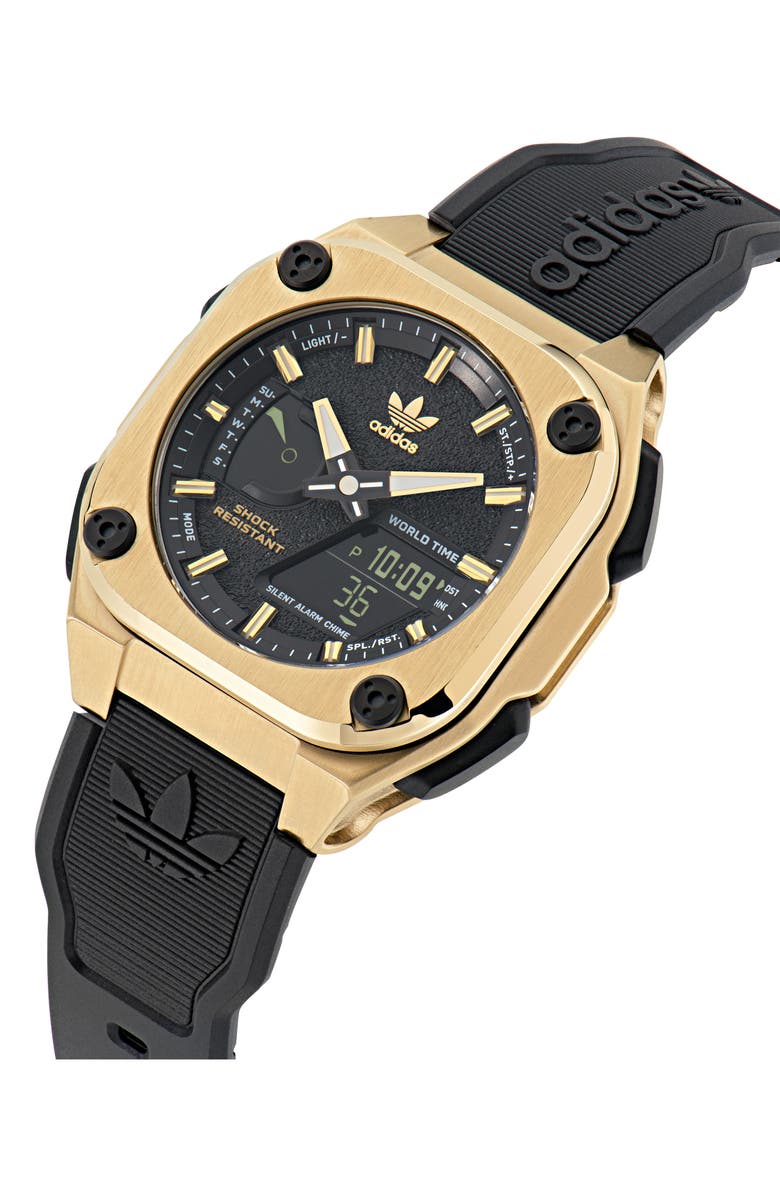 adidas City Tech One Resin Strap Watch, 45mm, Alternate, color, 