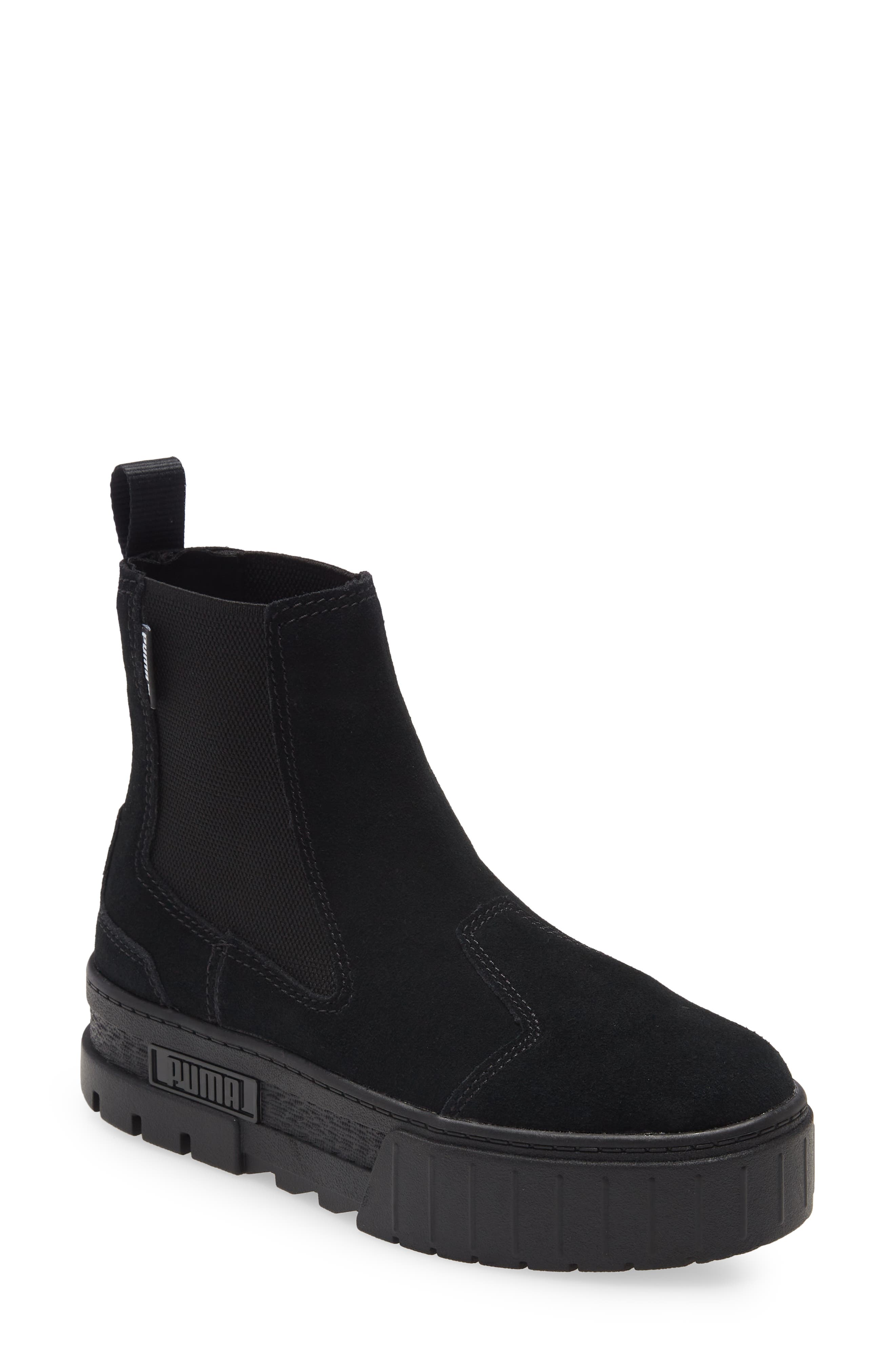 Mayze Infuse Platform Chelsea Boot, Main, color, PUMA BLACK