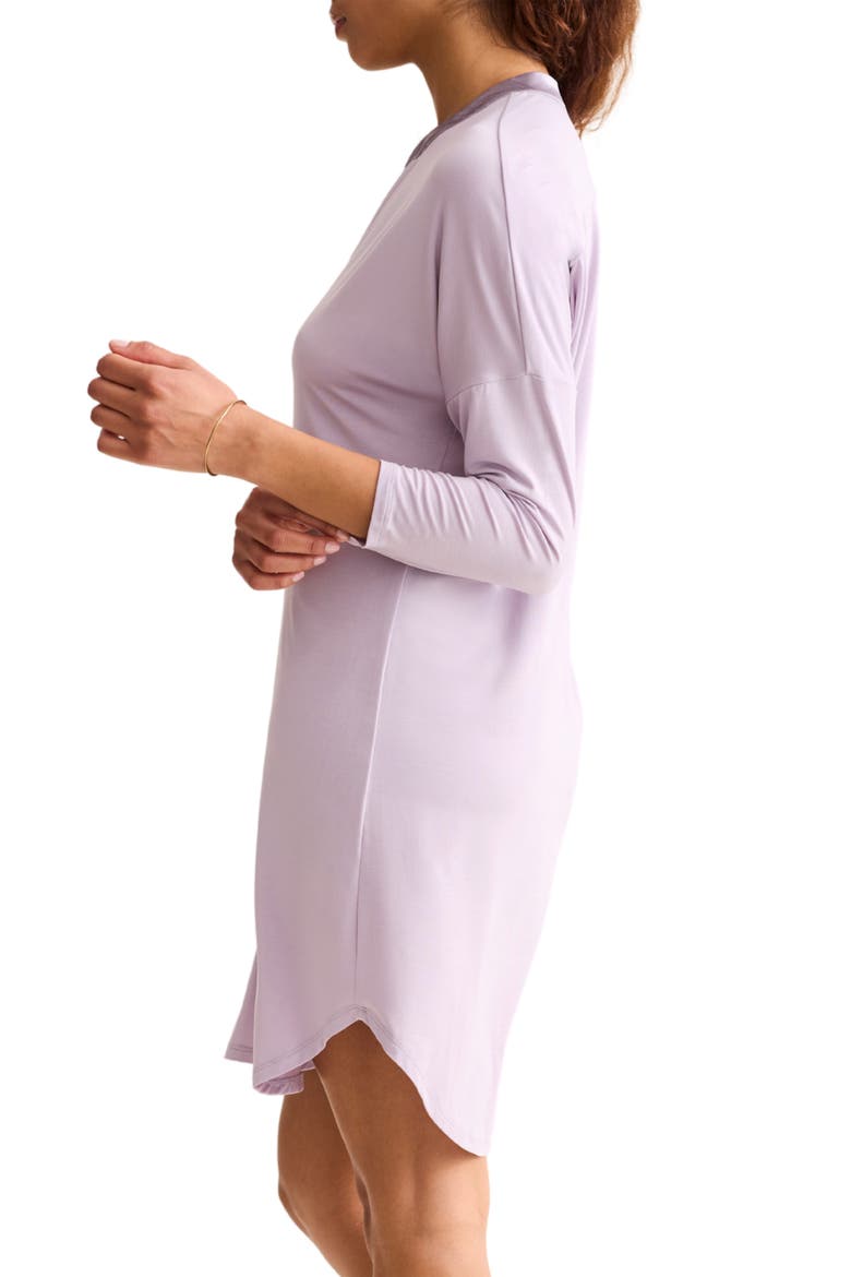 Dolman Three Quarter Sleeve Nightshirt, Alternate, color, LAVENDER CREAM