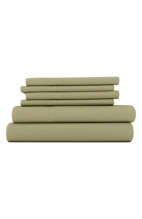 Premium Ultra Soft 6 Piece Microfiber Solid Sheet Set