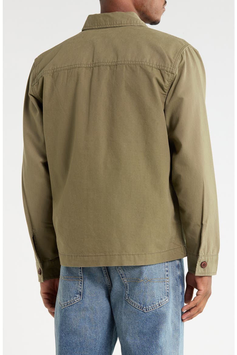Utility Cotton Canvas Overshirt, Alternate, color, DUSTY OLIVE