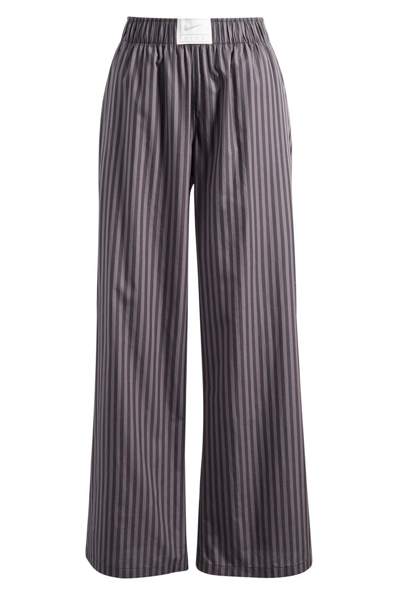 Sportswear Stripe Poplin Pants, Alternate, color, BLACK/ THUNDER GREY/ BLACK