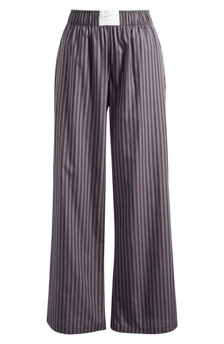 Nike Sportswear Stripe Poplin Pants, Alternate, color, Black/ Thunder Grey/ Black