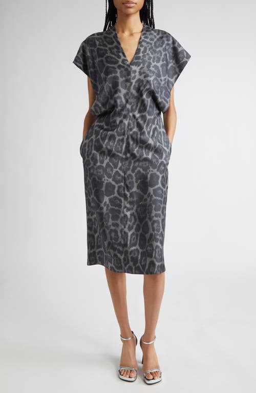Stella Mccartney Leopard-print V-neck Midi Dress
