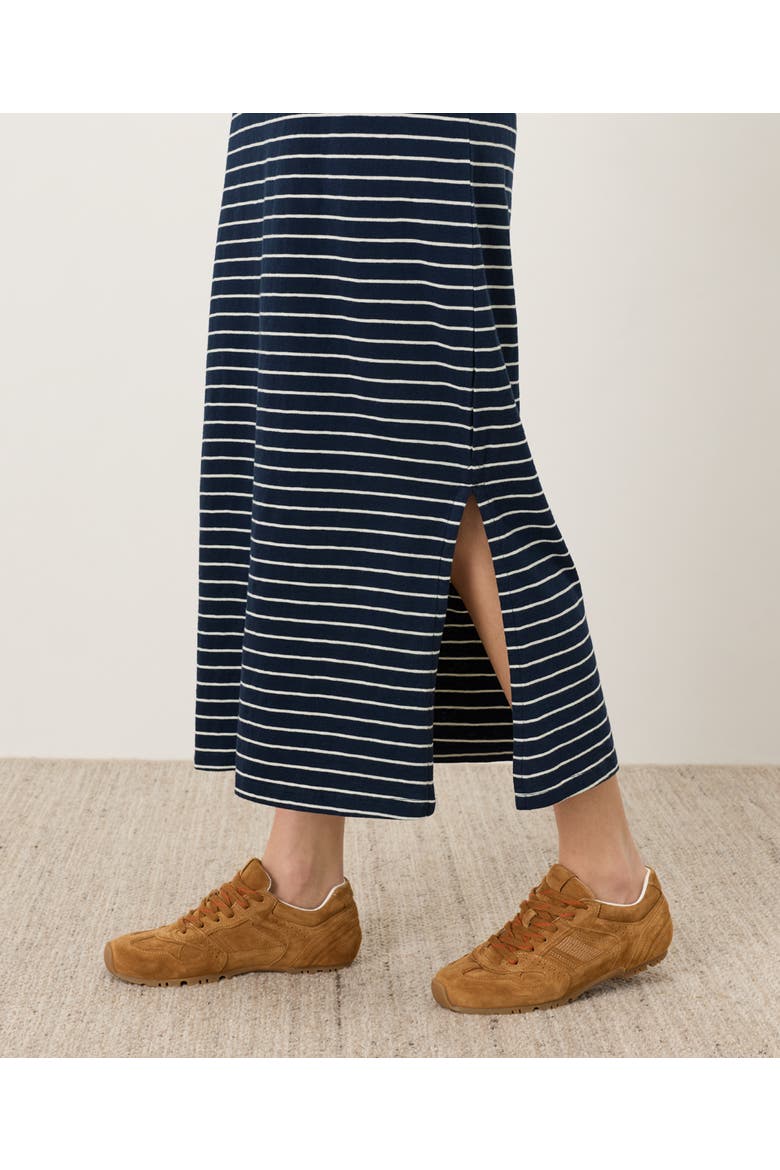 Organic Cotton Soft-Slub Essential Easy Muscle Tee Maxi Dress, Alternate, color, Saranac Stripe