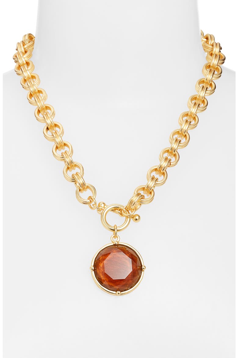 Mocha Pendant Necklace, Alternate, color, GOLD