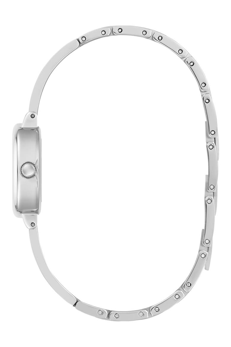 Oblong Crystal Marker Watch, 21mm, Alternate, color, SILVER TONE