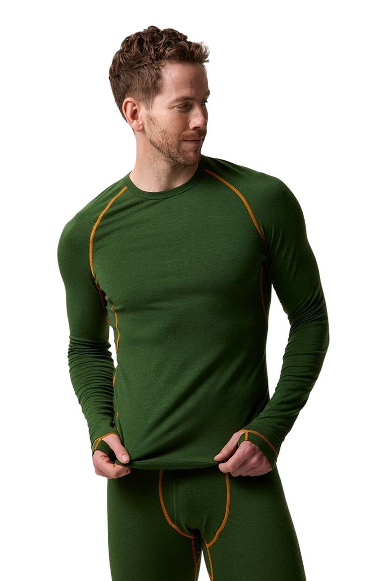 Cedars Rws Merino Lt-Wt Baselayer Crew Top - Men's, Alternate, color, Douglas Fir