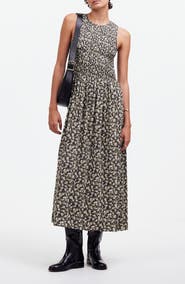 Madewell The Melody Floral Smocked Midi Dress