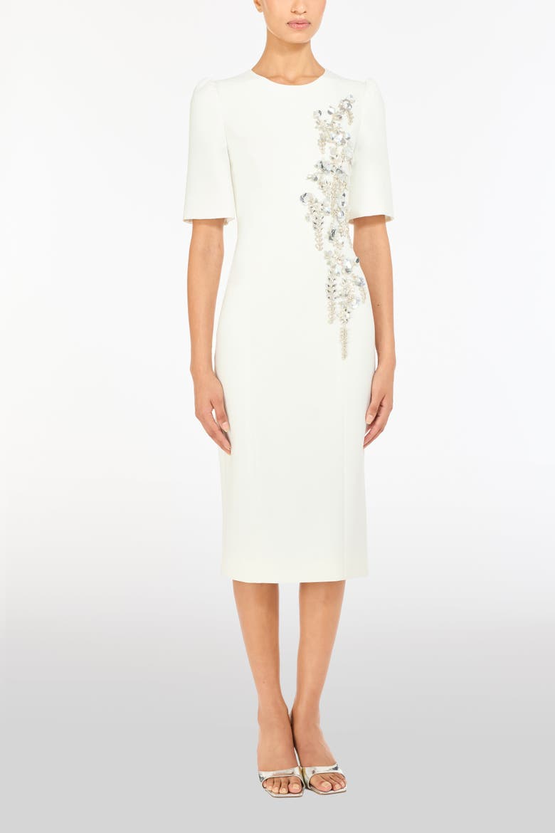 Roma Midi Dress, Alternate, color, Vanilla