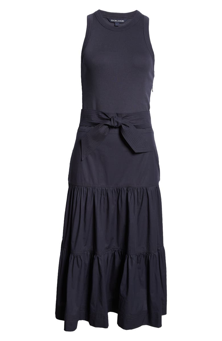 Veronica Beard Austyn Belted Sleeveless Dress, Alternate, color, 