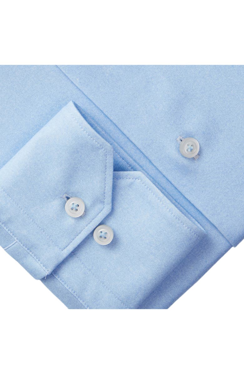 Emanuel Berg 4Flex Stretch Modern Fit Light Blue Check Knit Dress Shirt, Alternate, color, Light Blue Pastel