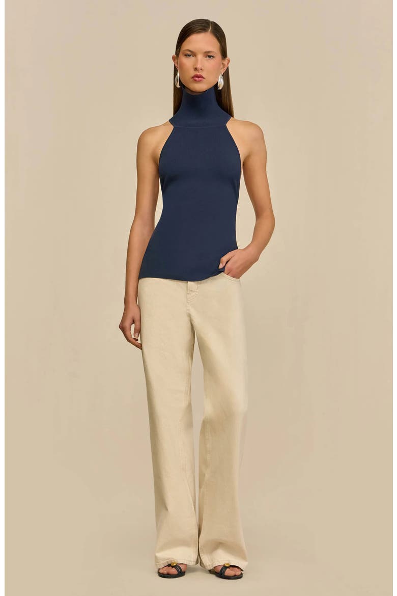 Wake Sleeveless Turtleneck Sweater, Alternate, color, DEEP LAKE