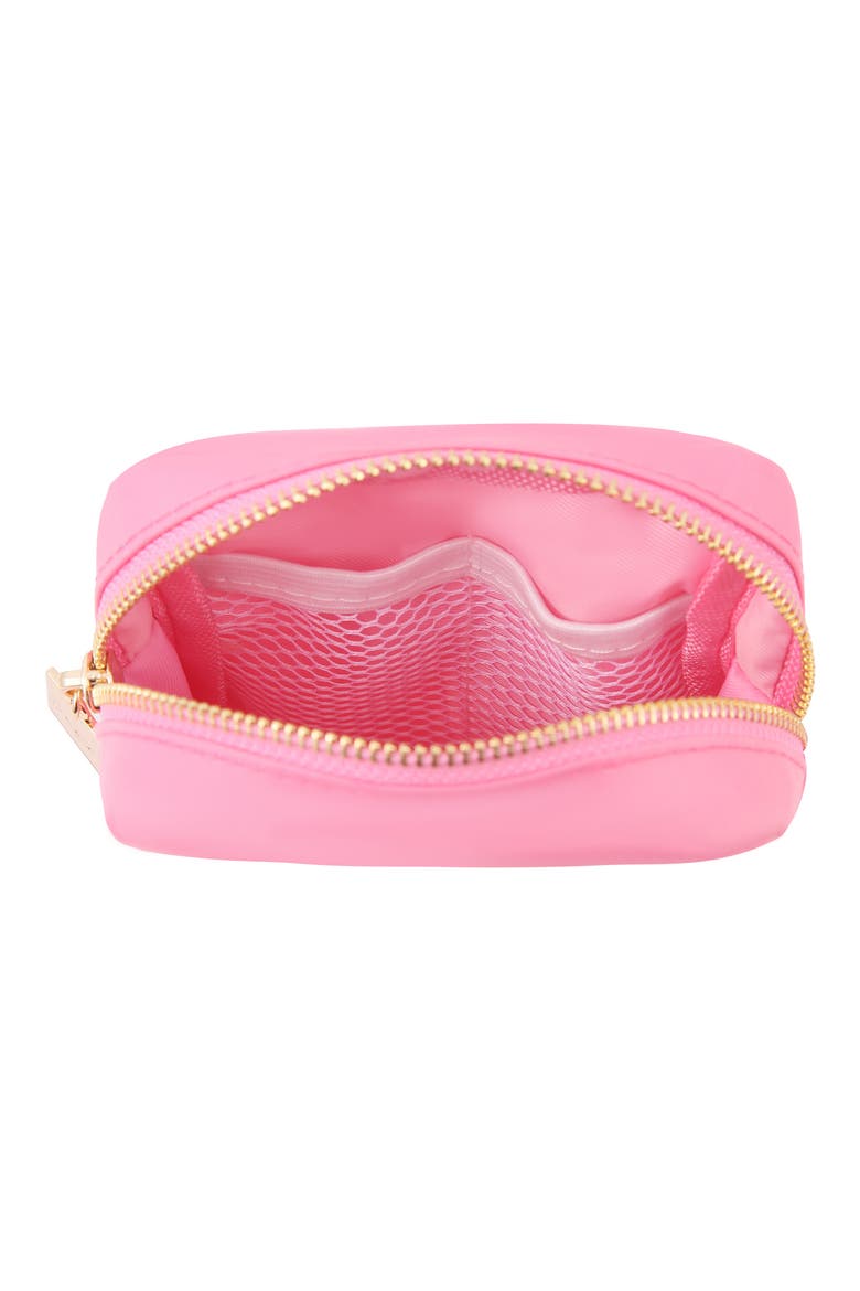Mini Pill Cosmetics Bag, Alternate, color, BUBBLEGUM PINK